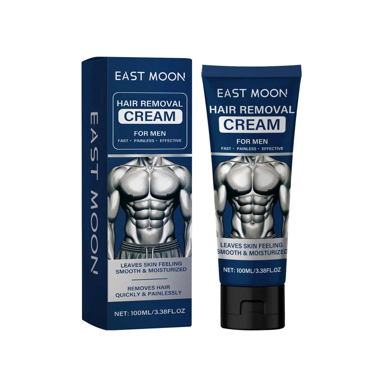 Men's depilatory cream tube for beard, armpit, hand and leg hair removal