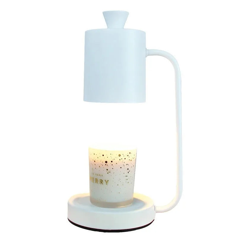 White and yellow European style aromatherapy melting wax lamp with dimmer switch