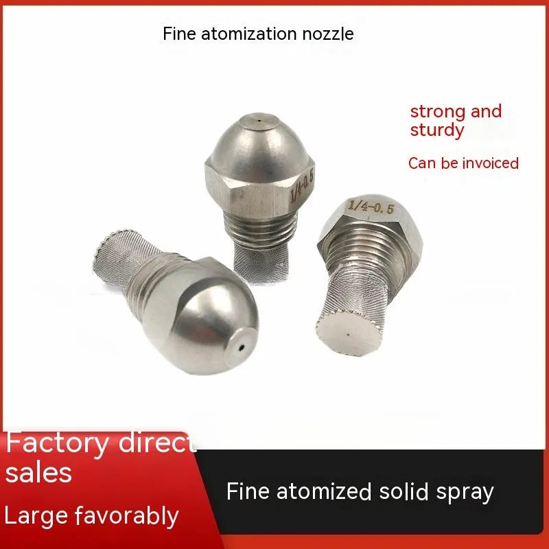 304 stainless steel fine atomisation spray nozzle with ten aperture sizes and external thread connection
