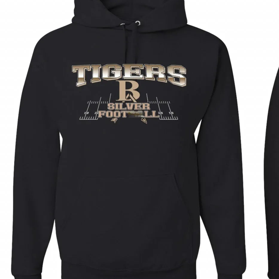 Black polyester leisure sports hoodie with European size drop-shoulder sleeves