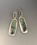 Two-tone marble pattern geometric alloy earrings with simple minimalist design