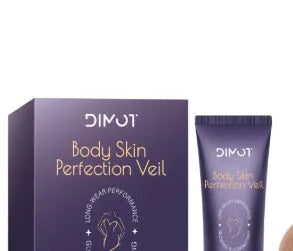 Waterproof body concealer cream tube and brush for covering tattoos and birthmarks.