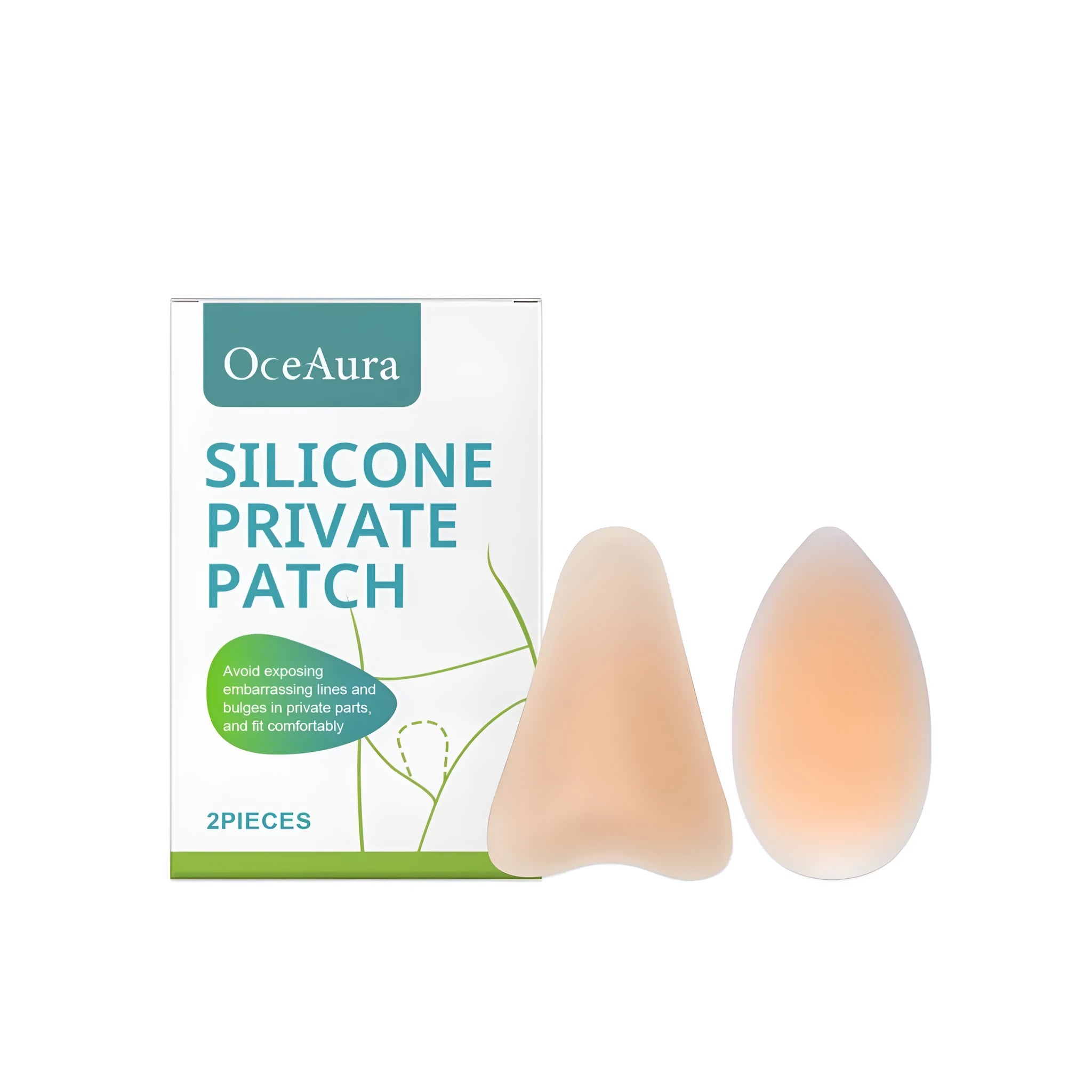 Silicone privacy invisible stickers showing droplet and Y shape designs for discreet skin coverage