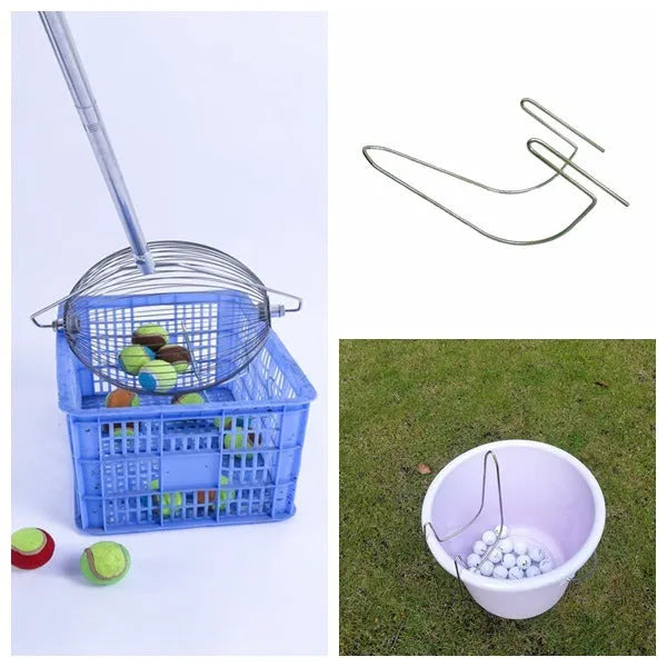 Metallic finish stainless steel golf ball picker with magnetic tip for ball retrieval