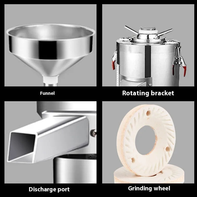 ZX-100Y stainless steel sesame paste grinding machine with 100mm wheel on kitchen counter