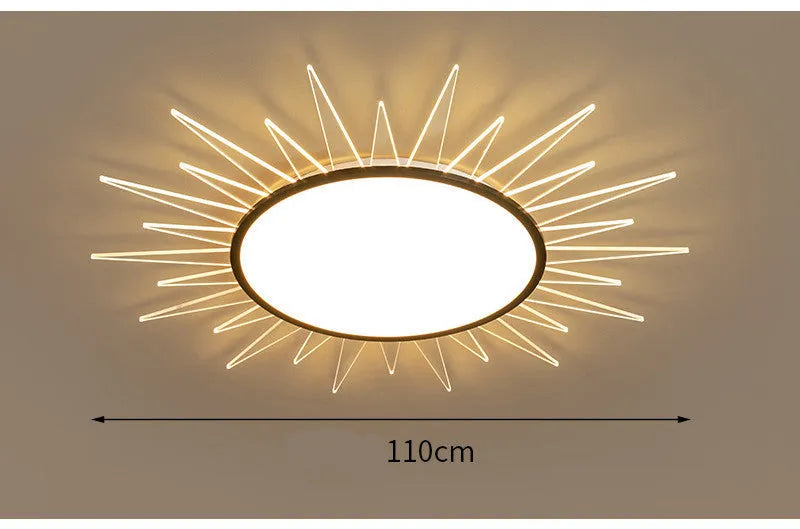 Aluminium circular LED ceiling lamp with remote dimming in multiple diameter sizes