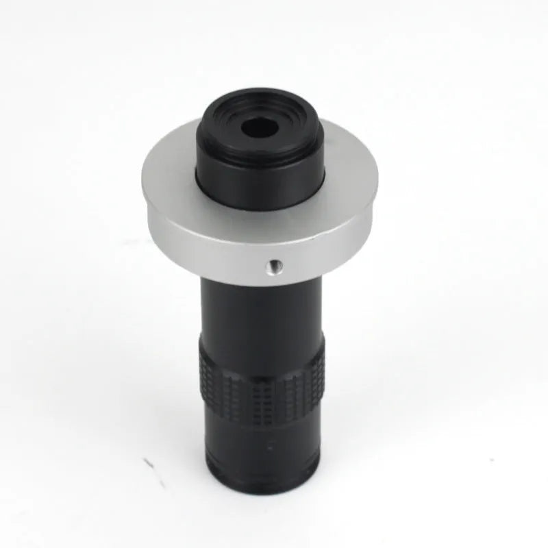 Black industrial monocular camera lens for close-up PCB and electronics inspection.