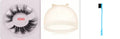 5D mink false eyelashes set with hair cap and double-headed application brush