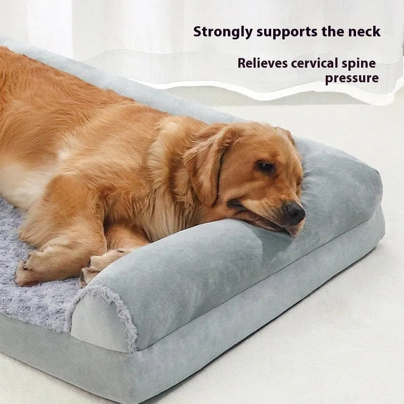 Portable foldable cloth dog kennel for medium large dogs in light grey and dark grey, shown in L XL 2XL sizes.