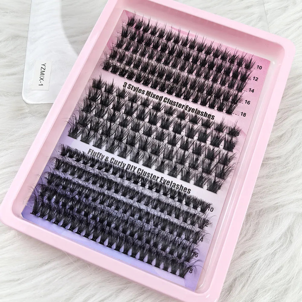 Creative messy false eyelash mixed set in storage box with high imitation material construction