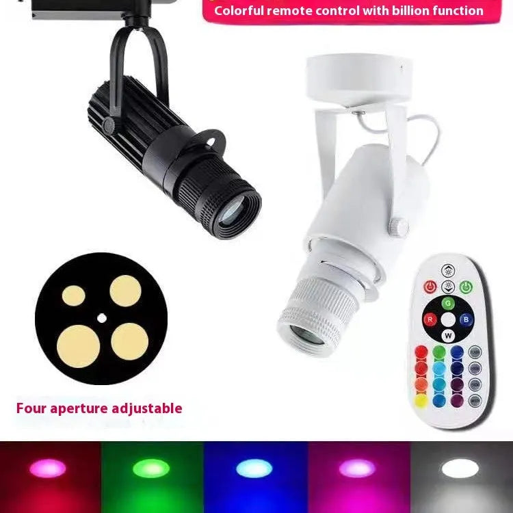 Black surface-mounted LED restaurant spotlight with aluminium shell and 20W 3000K warm light