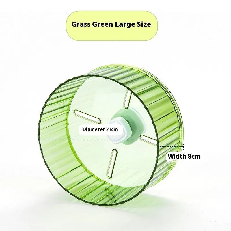 Plastic bird wheel treadmill running toy for parrots in transparent colour