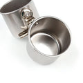 Stainless steel birdcage food container outdoor feeder in natural metallic colour