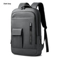 Lightweight Oxford cloth men's backpack in a solid colour with sewing line details.