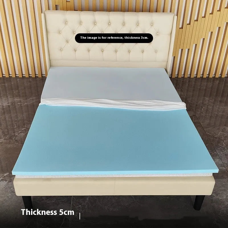 Gel memory cotton thin tatami mattress showing regenerated cellulose fibre fabric with artificial latex core in multiple thickness options