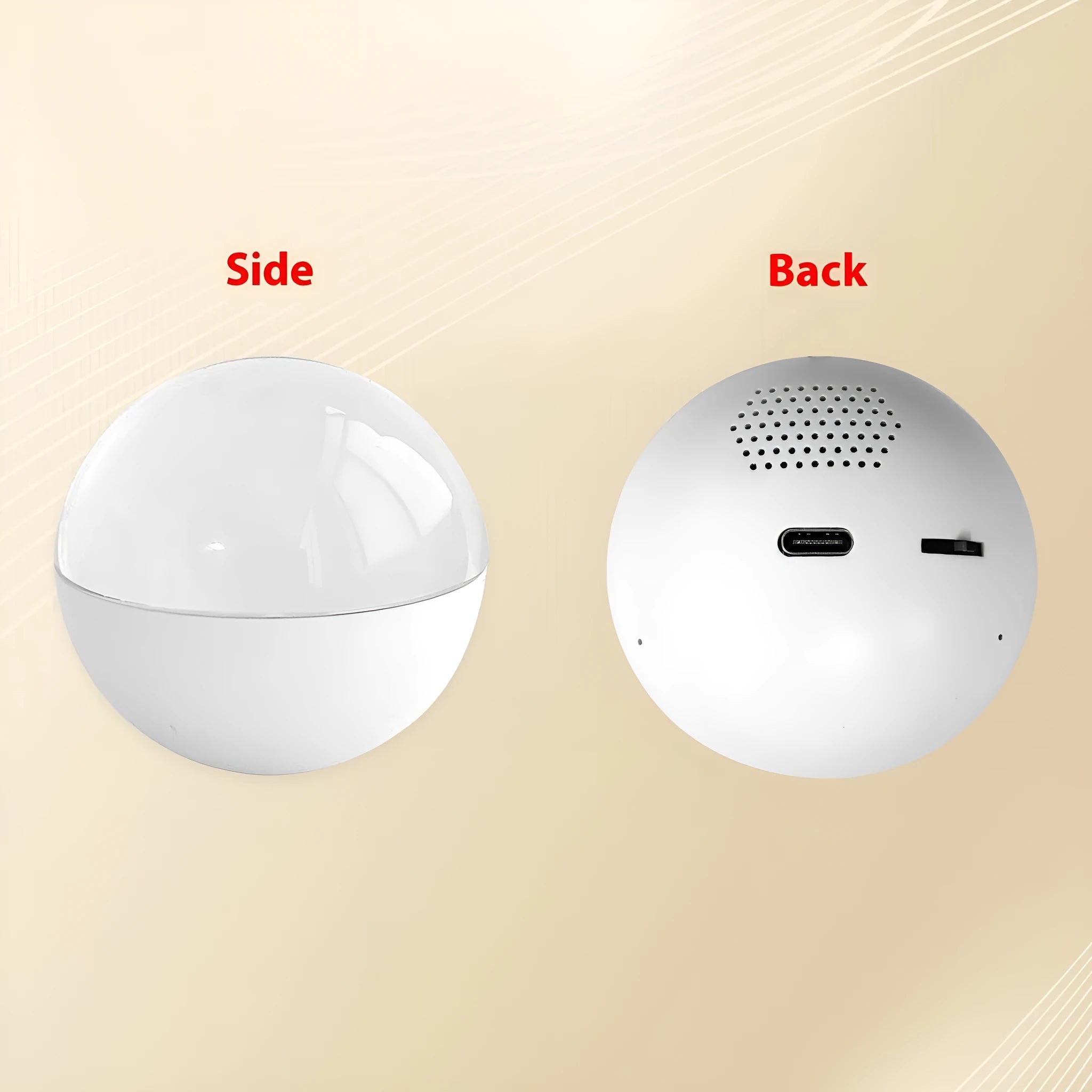 Compact electronic ball video player with round screen and wheel control in multiple colour options