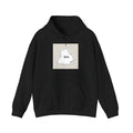 Black drop-shoulder sleeve casual sports hoodie with printing and pocket