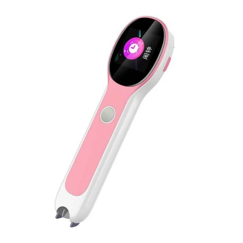 White Universal Reading Pen for English learning and Chinese translation on a book