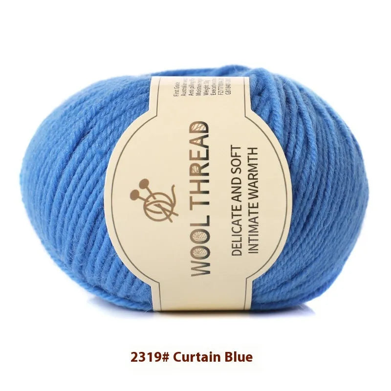 Hand knitting wool yarn roll for baby clothes with 10 needle specification in various colours