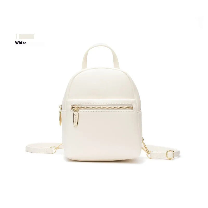 Soft PU mini backpack in street trend style with three-dimensional pocket and six colour options