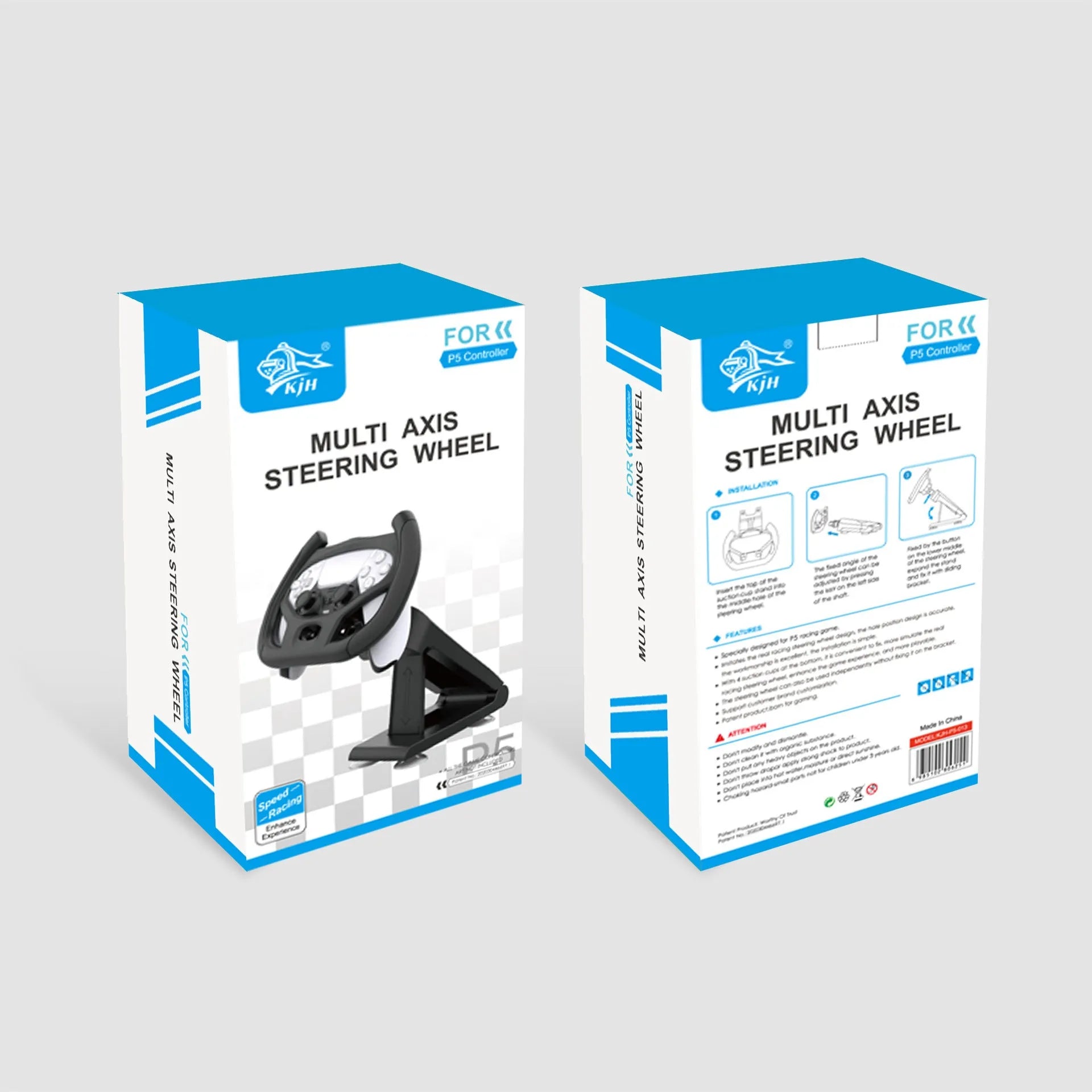 Black ABS plastic gamepad steering wheel bracket with suction cup mount for mobile gaming controllers