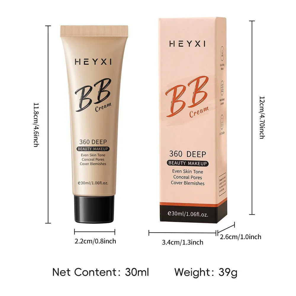 Waterproof sweat-proof BB cream foundation in four shade options 01 02 03 04