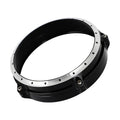 Black CNC aluminium headlight protective frame for BMW R NineT Scrambler motorcycle 2014-2017