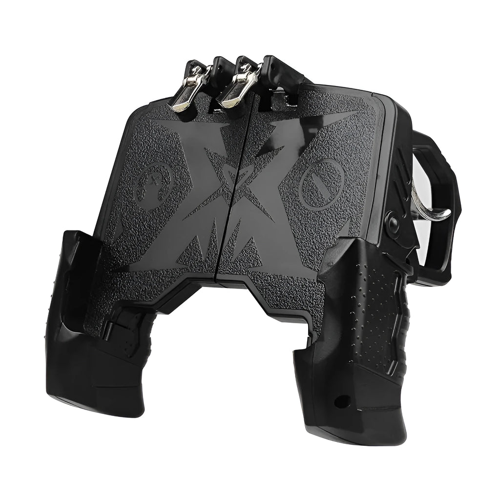 Black mobile phone auxiliary physical plug-in game handle with non-vibrating gamepad