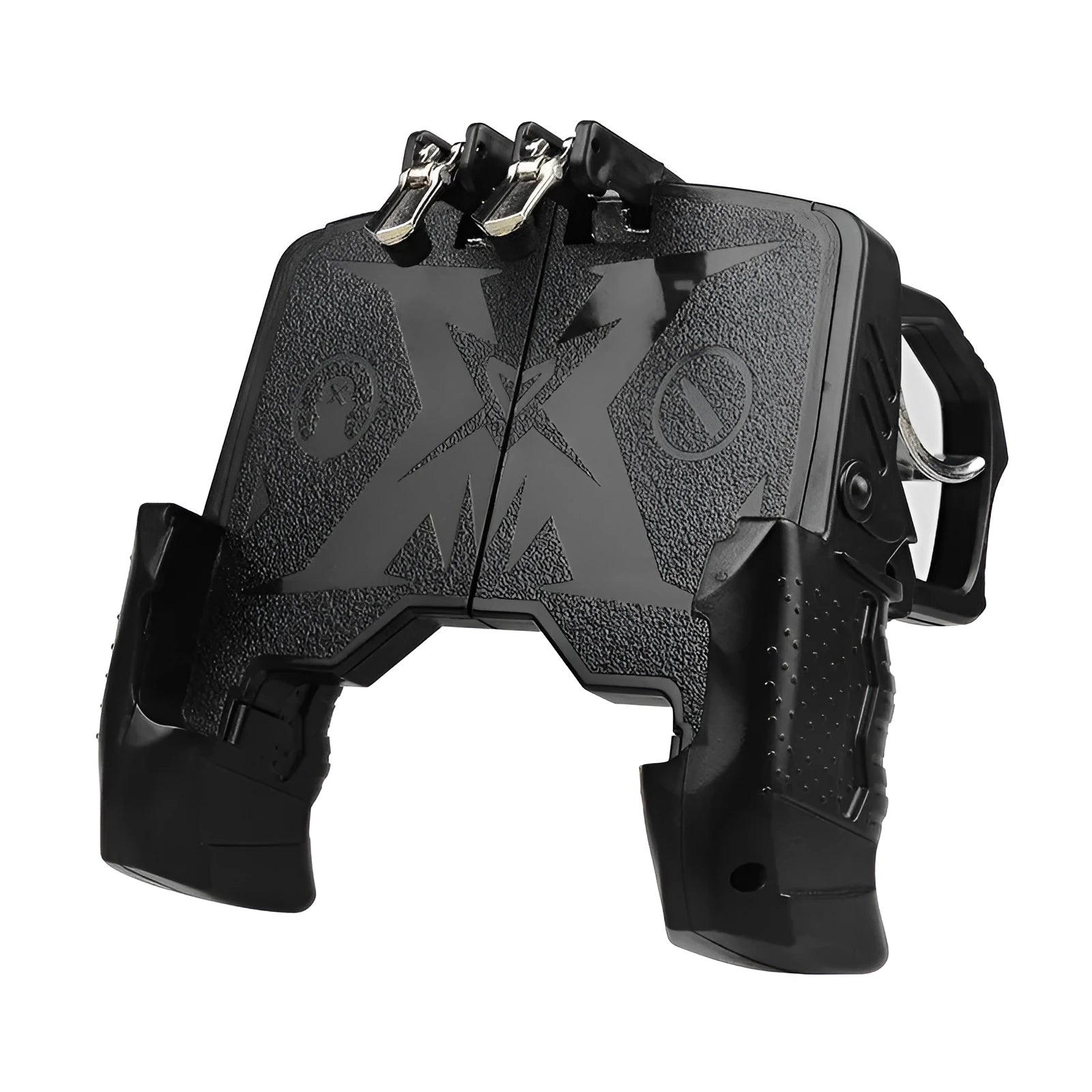 Black mobile phone auxiliary physical plug-in game handle with non-vibrating gamepad