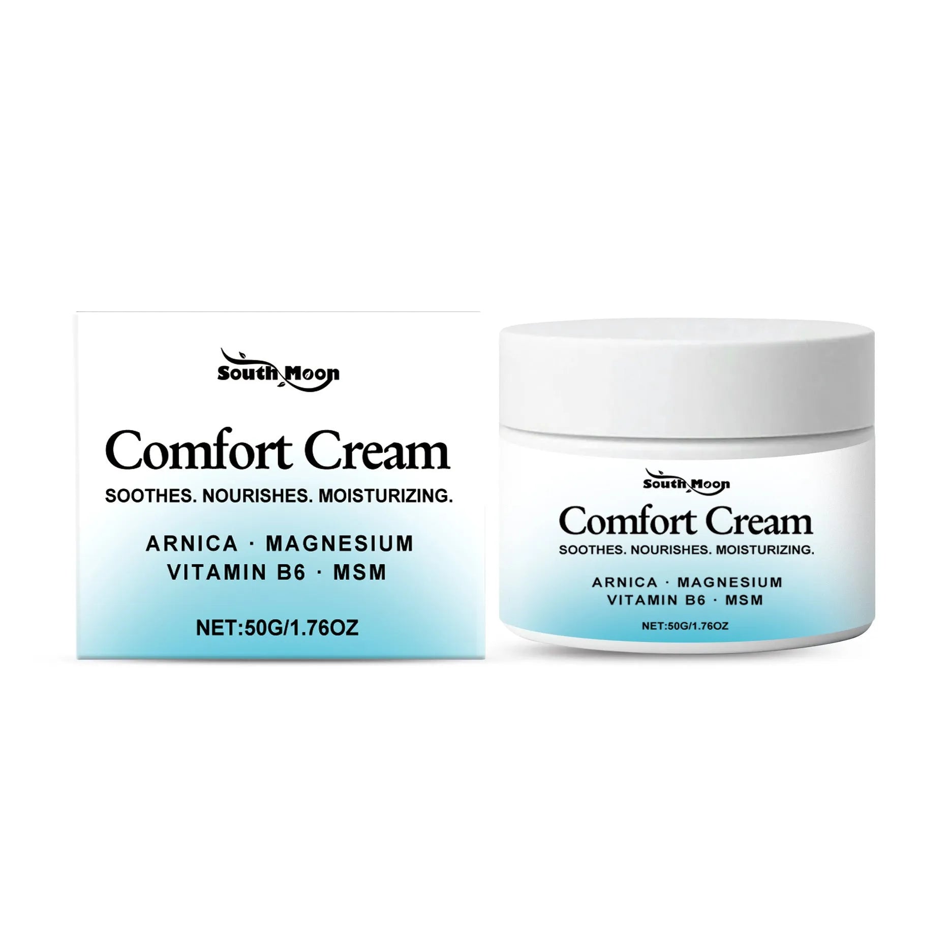 50g body moisturising cream tub with Shanjinchehua and glycerin ingredients