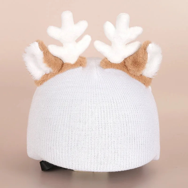 Plush fabric cartoon character helmet cover and matching hat cover set for costumes.