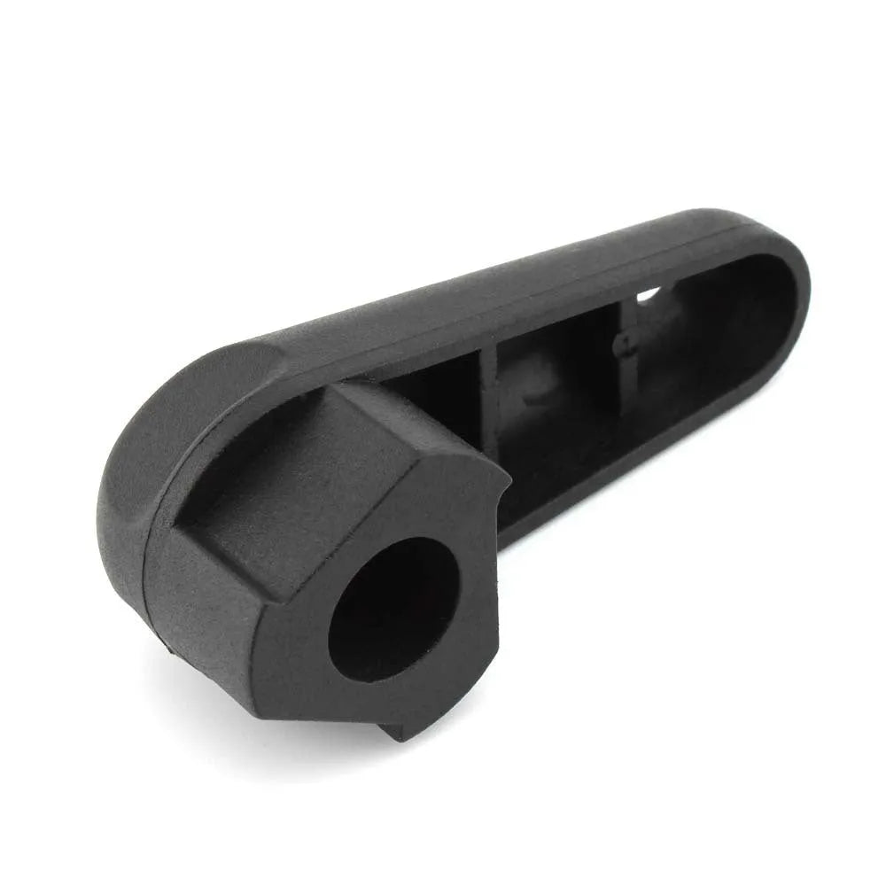 Black nylon quick release wrench for BMW motorcycle oil cap on a 7x10x3 cm scale.