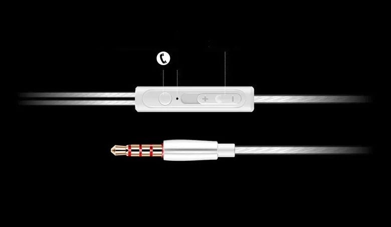 Dynamic in-ear wired headphones in cool black with 120cm cable and OP bag packaging