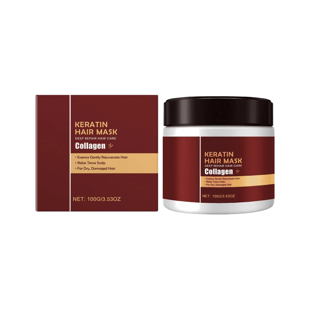 100g hair mask pot with hydrolyzed keratin, collagen, and aloe extract