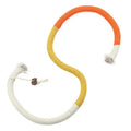 70cm cotton bite rope cat toy in three colour combinations: purple, orange, and red with green