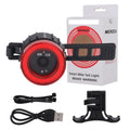 Black intelligent induction brake taillight for bicycle with seat tube mounting bracket