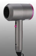 Hotel hammer hair dryer 1800/2000W dual voltage with two air nozzles and diffuser in grey