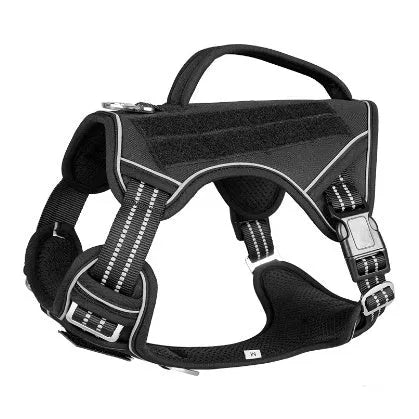Tactical chest strap harness for search and rescue patrol working dogs in Oxford cloth