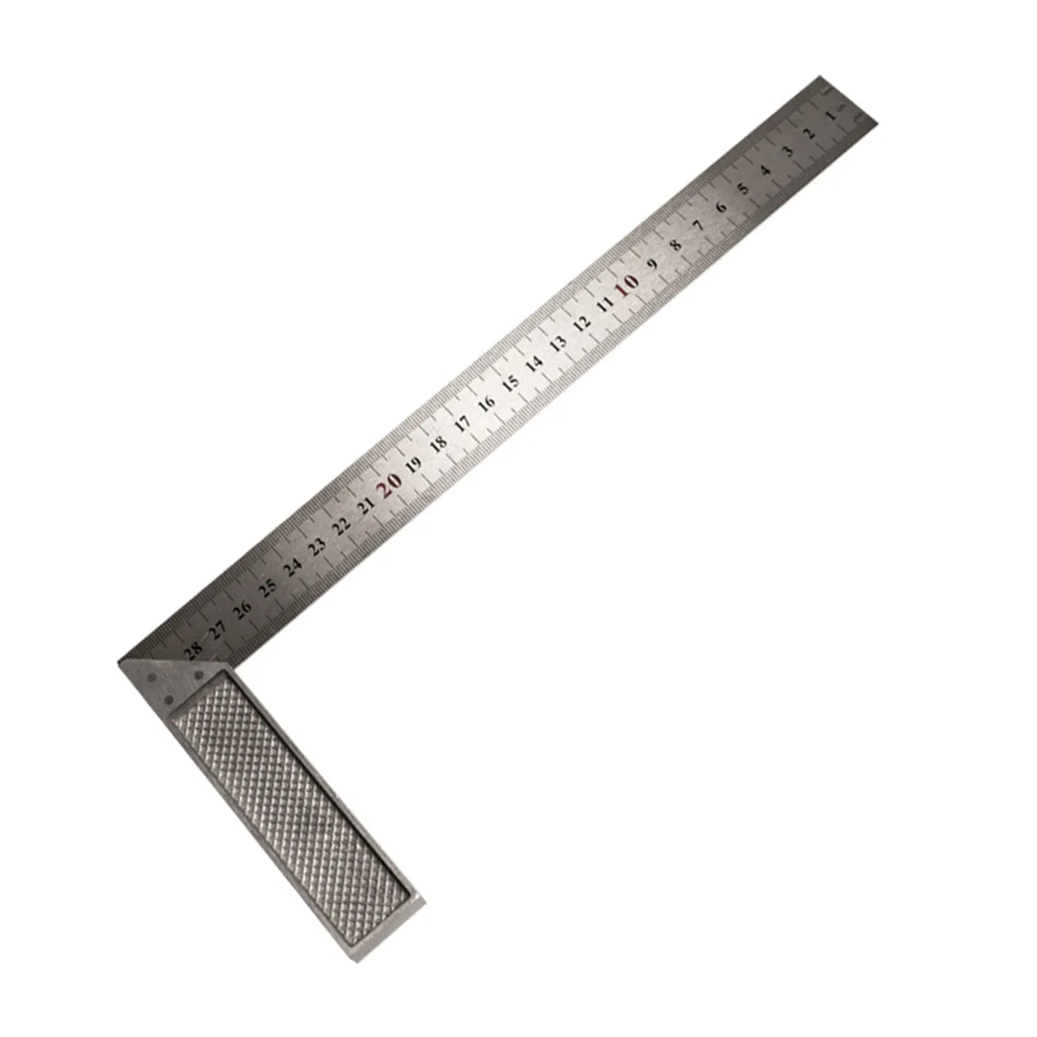 Red metal combination angle ruler 7inch with metric scales for civil surveying