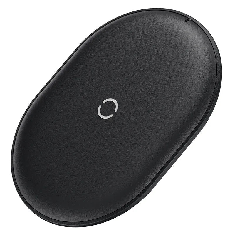 Baseus Rough Wireless Charger 15W pad in black or white with Type-C cable and textured surface