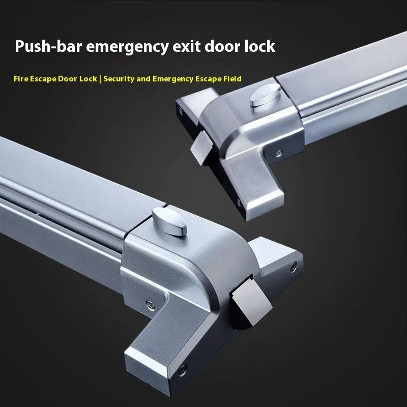 Stainless steel fireproof push lock with external handle for 65cm single doors