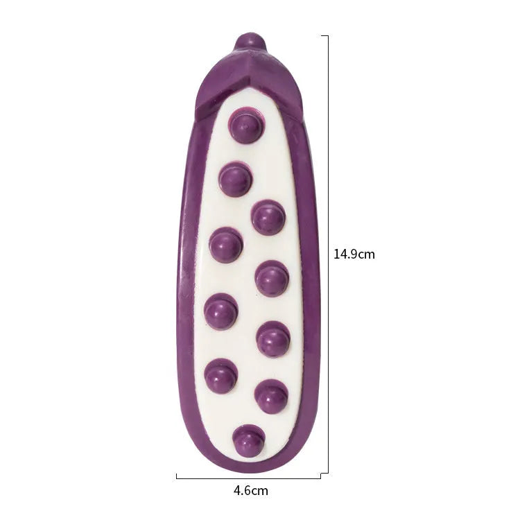 Green and purple meat-scented dog gnawing toy for large breeds with biting-resistant construction