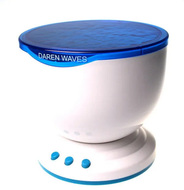 Blue LED ocean projection lamp with DLP trapezoidal correction for children's puzzle rooms