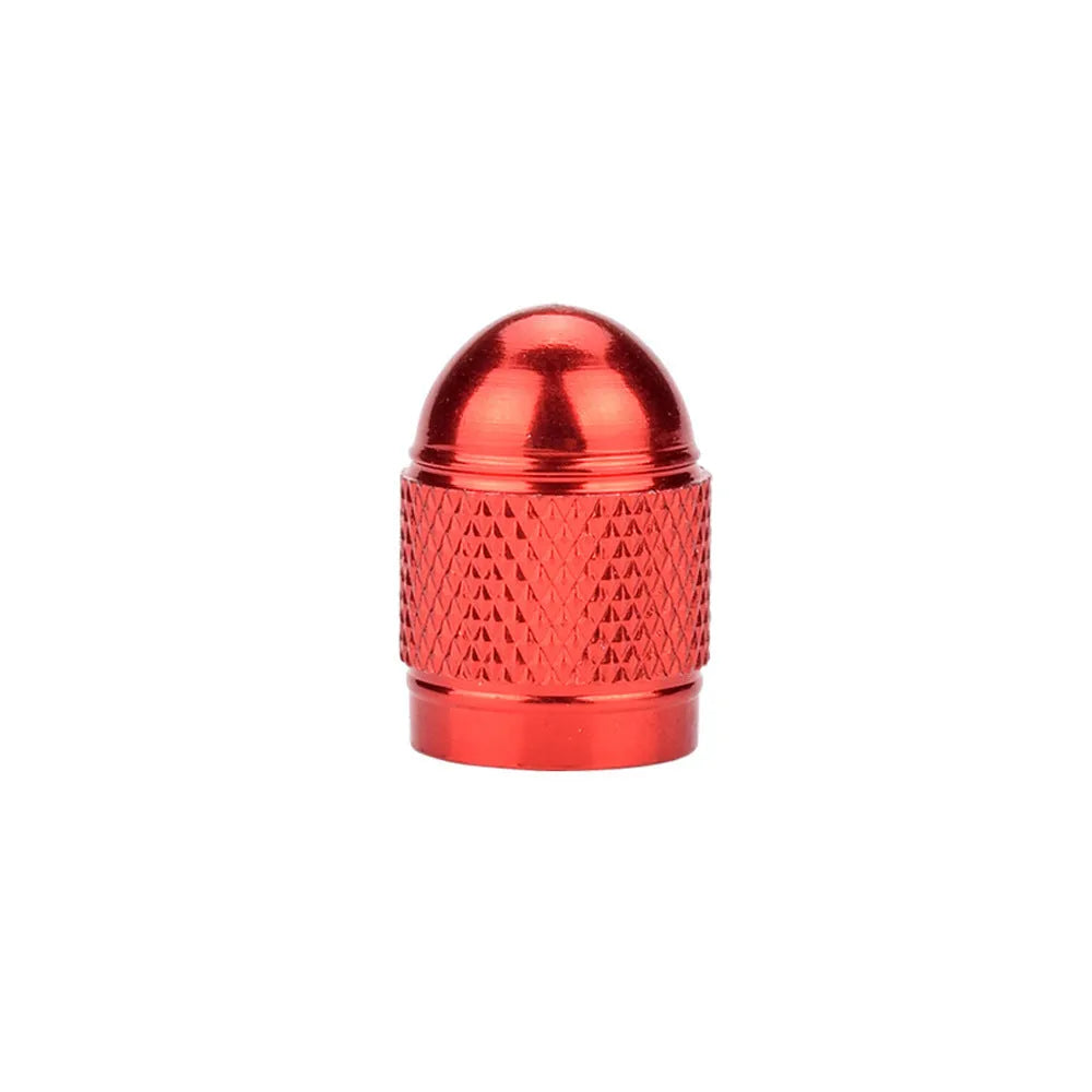 Aluminium alloy mountain bike tyre valve cap in choice of five metallic colours.