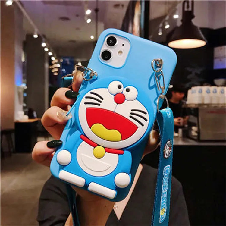 Cartoon camouflage silicone wallet case for Huawei smartphones in six colour options
