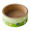 Large round deepening design cat scratch board made from corrugated paper