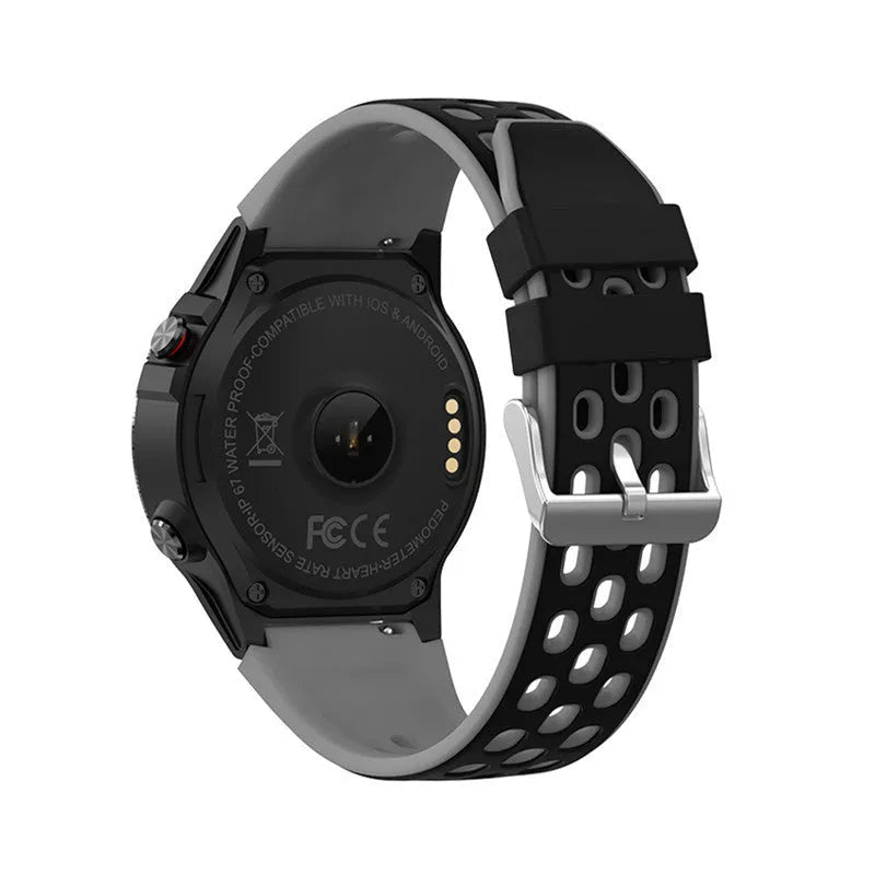 Sports smart watch with 1.3 inch screen and silicone strap in blue, black, green or silver grey