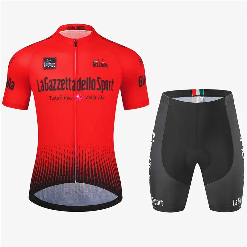 Short sleeve cycling jersey in quick-dry polyester fabric for summer riding