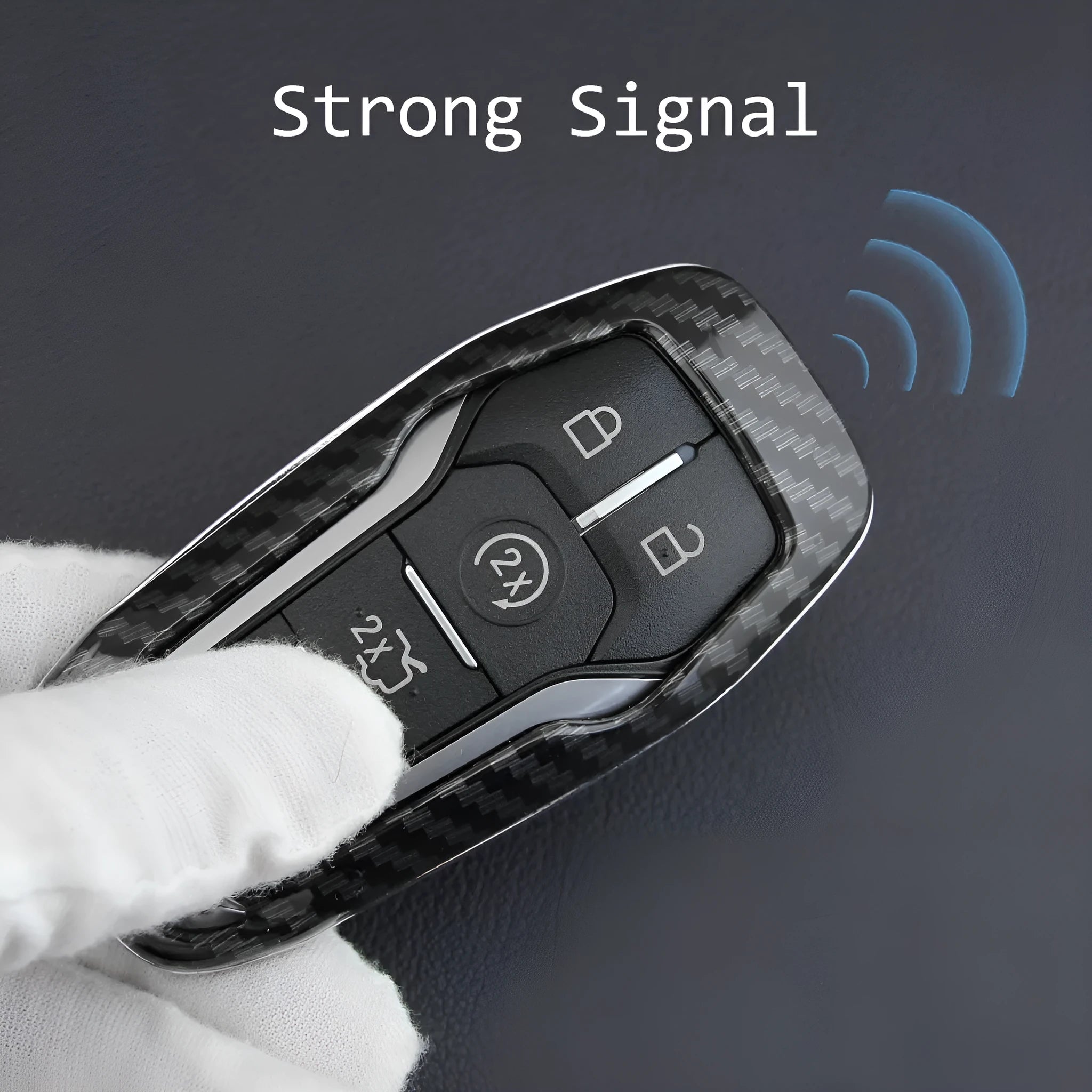 Transparent plastic protective shell for car key remote control showing key through clear material