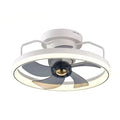 Modern simple style ceiling fan lamp with integrated light and five blades.